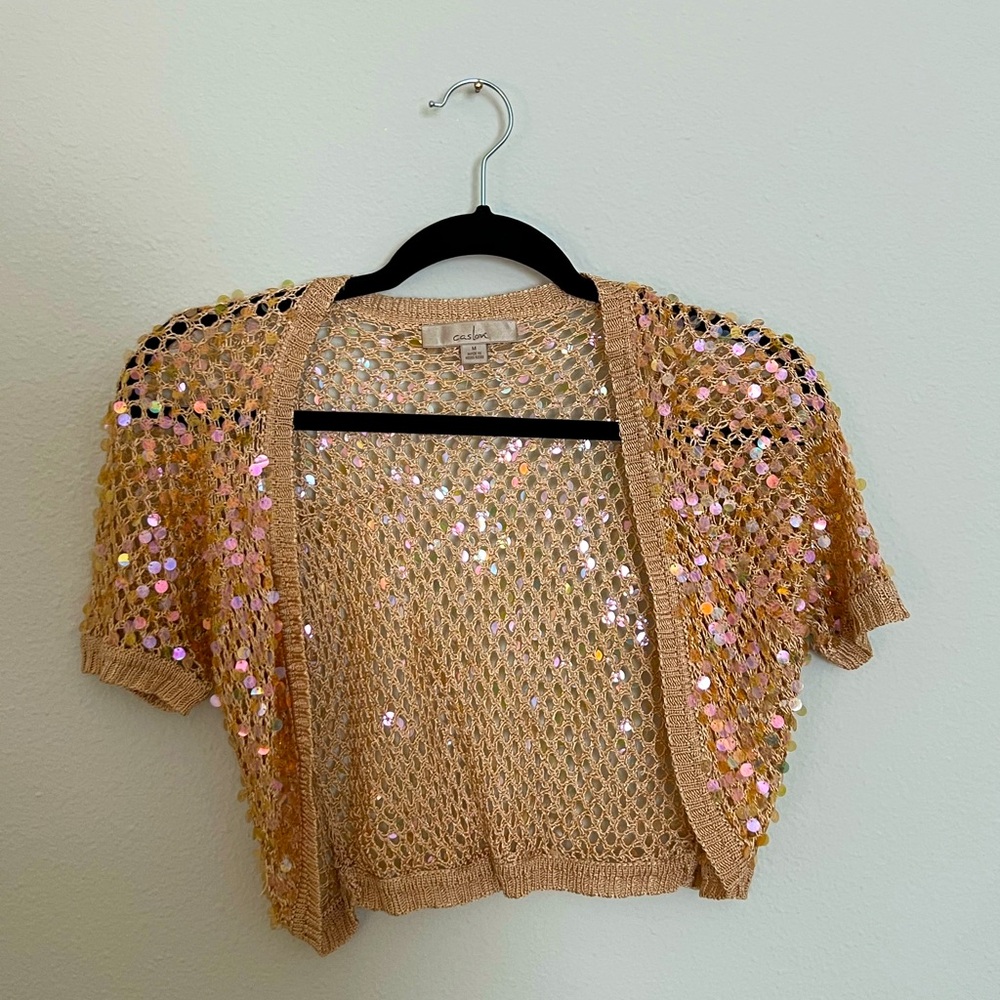 Vintage sparkly shrug cardigan